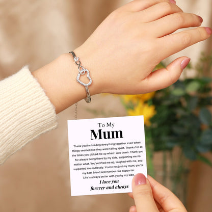Infinity Heart Bracelet For Mum