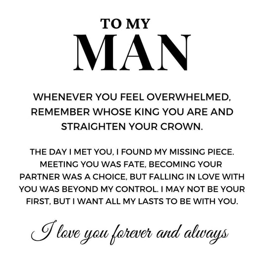 To My Man - Infinite Love Personalised Name Bracelet