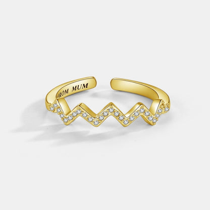 Highs and Lows Ring for Daughter with ‘Love from Mum’ Engraving & Card
