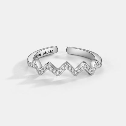 Highs and Lows Ring for Daughter with ‘Love from Mum’ Engraving & Card