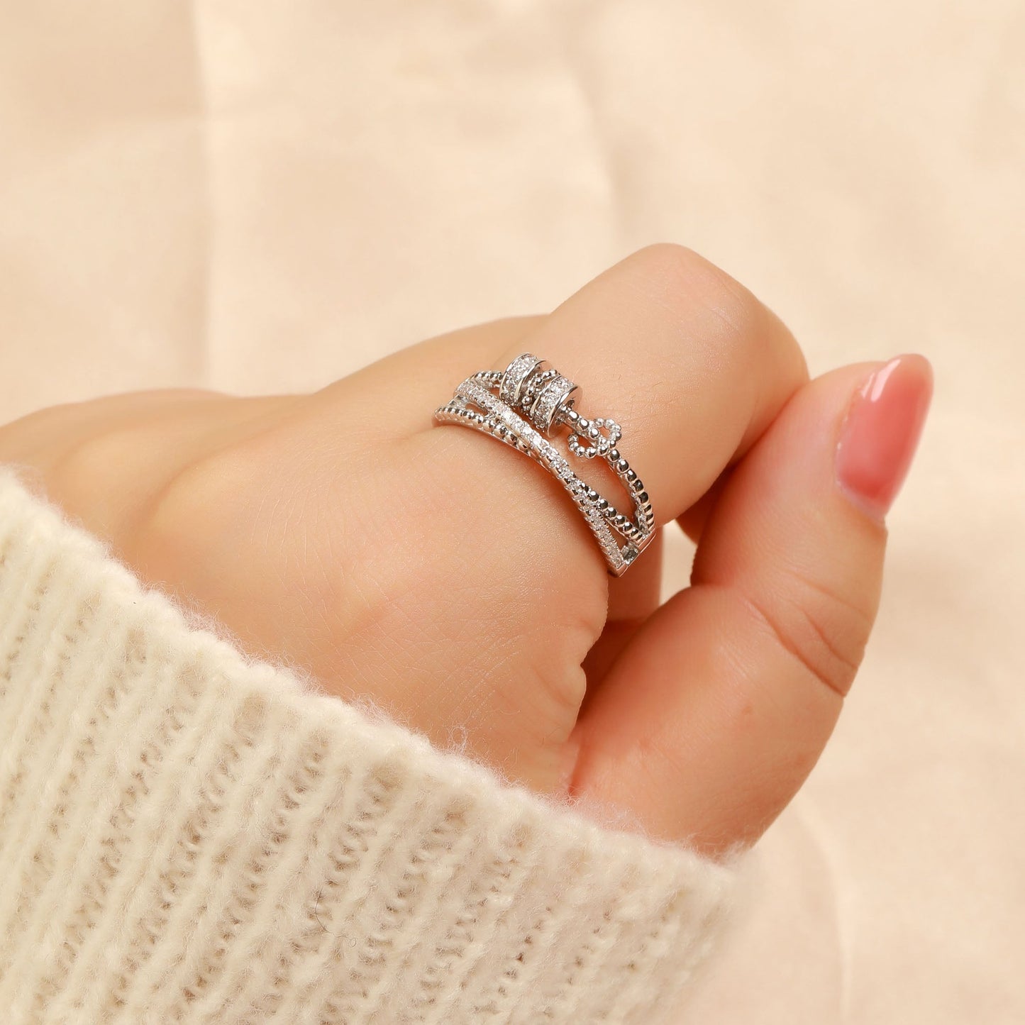 To My Daughter - Fidget Ring - 925 Sterling Silver
