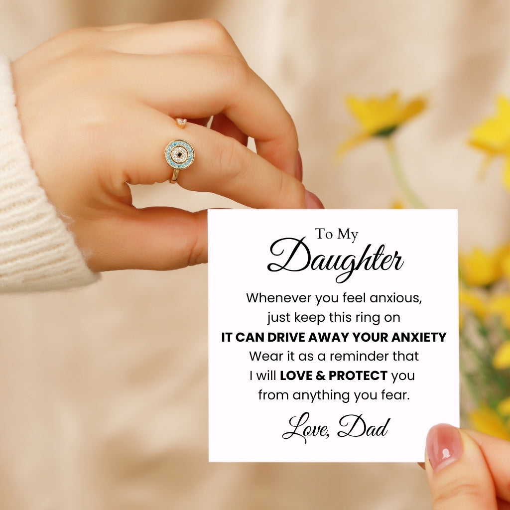 To My Daughter - Evil Eye Fidget Ring