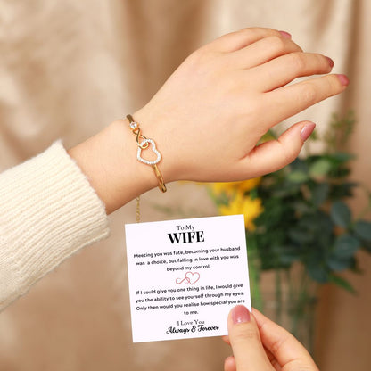 To My Wife - Infinity Heart Bracelet
