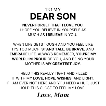 To My Dear Son - 'Love You Forever' Personalised Name Bracelet
