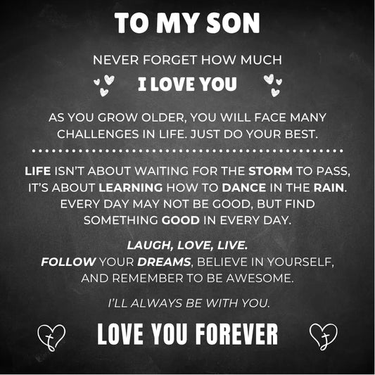 To My Son – ‘Love You Forever’ Personalised Name Bracelet