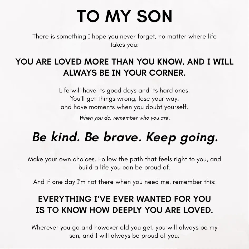 Forever Linked Together Bracelet for Son - You're Loved More Than You Know