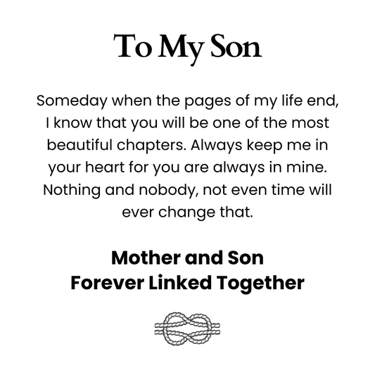 To My Son 'Love You Forever' Engraved Infinity Braided Bracelet