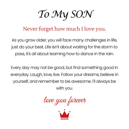 To My Son - 'Love You Forever' Personalised Name Bracelet