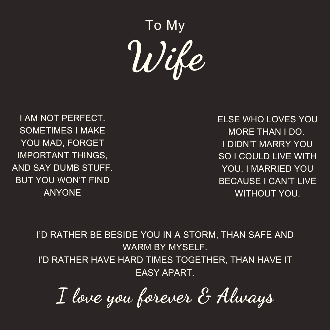 To My Wife - Love Heart Necklace