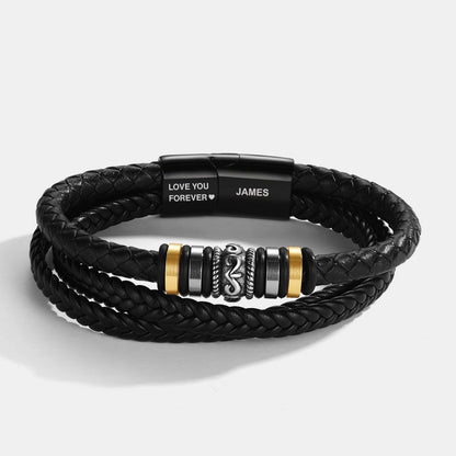 To My Son - 'Love You Forever' Personalised Name Bracelet