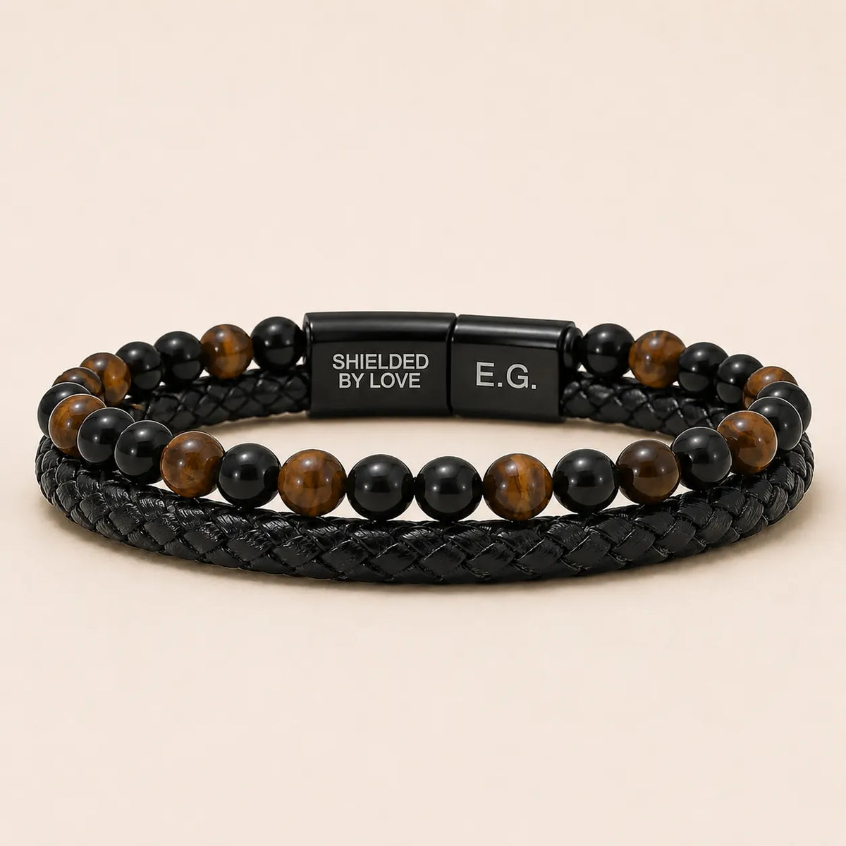 Shielded By Love Protection Bracelet For Son - Proud To Call You My Son
