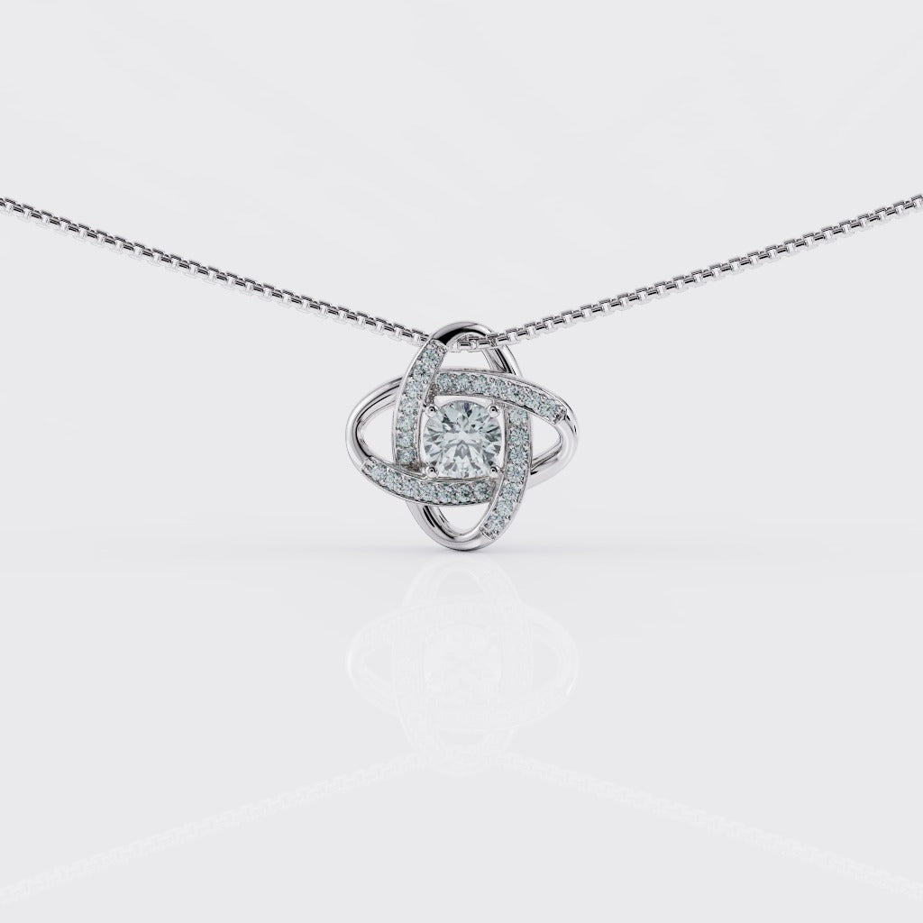 To My Daughter-In-Law - Love Knot Necklace - Daughter-In-Heart