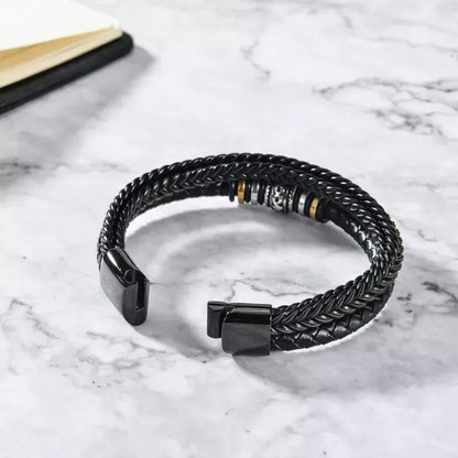 Grandson ‘Love You Forever’ Braided Leather Bracelet