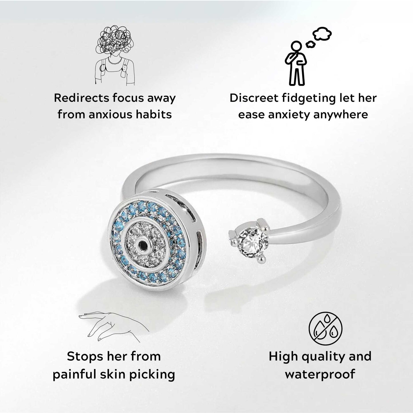 Evil Eye Fidget Ring