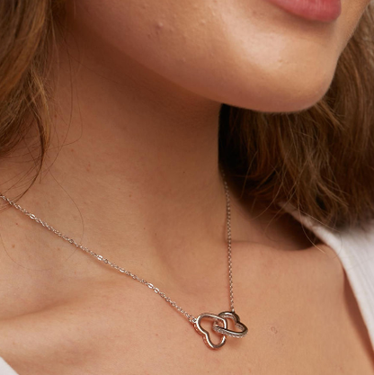 To My Granddaughter - Interlocking Heart Necklace - Always Have Your Back